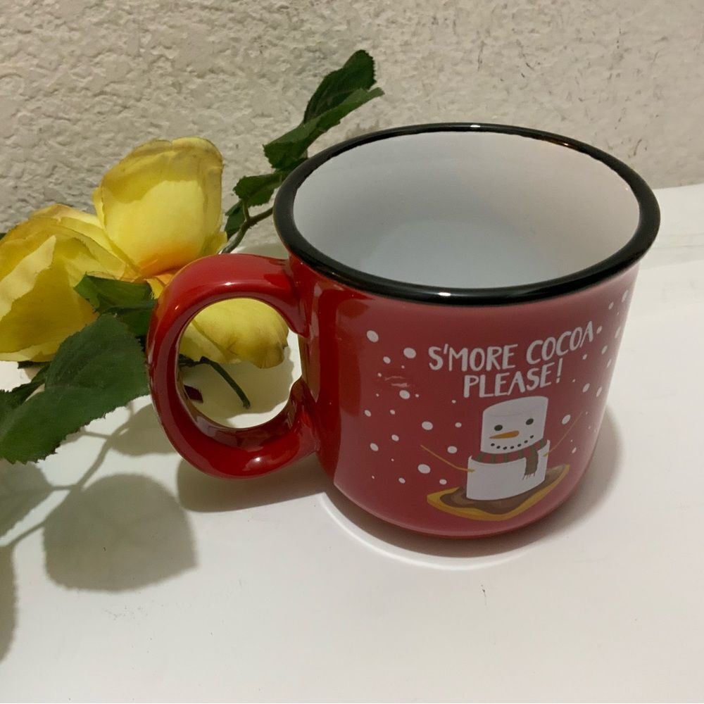 California Pantry Snowman Handle smore cocoa please red Cocoa Mug 12oz G11
